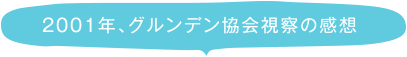 2001年、グルンデン協会視察の感想